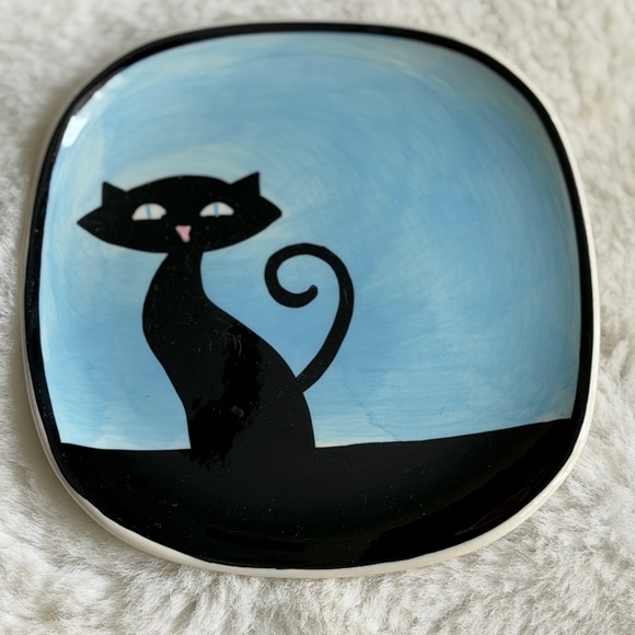 HUES N BREWS CATTITUDE TEABAG HOLDER AND TRINKET DISH - Picture 3 of 11